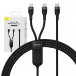 Cablu pentru incarcare si transfer de date Baseus Flash, 3x USB-C, 100W, 1.5m, Negru 9 - lerato.ro
