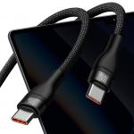 Cablu pentru incarcare si transfer de date Baseus Flash, 3x USB-C, 100W, 1.5m, Negru 10 - lerato.ro