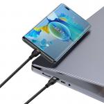 Cablu pentru incarcare si transfer de date Baseus Flash, 3x USB-C, 100W, 1.5m, Negru 5 - lerato.ro