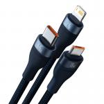 Cablu pentru incarcare si transfer de date Baseus Flash 3 in 1, USB la USB-C/Lightning/Micro-USB, 66W, 1.2m, Albastru 8 - lerato.ro