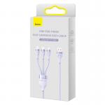 Cablu pentru incarcare si transfer de date Baseus Flash II 3 in 1, USB la USB-C/Lightning/Micro-USB, 66W, 1.2m, Mov 5 - lerato.ro
