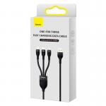 Cablu pentru incarcare si transfer de date Baseus Flash 3 in 1, USB la USB-C/Lightning/Micro-USB, 100W, 1.2m, Negru 4 - lerato.ro