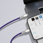 Cablu pentru incarcare si transfer de date Baseus CATLJK-B05, USB-C/Lightning, 20W, 2m, Mov 3 - lerato.ro