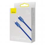 Cablu pentru incarcare si transfer de date Baseus Crystal Shine, USB-C/Lightning, 20W, 1.2m, Albastru 6 - lerato.ro