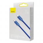 Cablu pentru incarcare si transfer de date Baseus Crystal Shine, USB-C/Lightning, 20W, 2m, Albastru 4 - lerato.ro