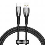 Cablu pentru incarcare si transfer de date Baseus Glimmer, USB/USB-C, 100W, 1m, Negru 2 - lerato.ro