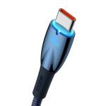 Cablu pentru incarcare si transfer de date Baseus Glimmer, USB/USB-C, 100W, 1m, Albastru 10 - lerato.ro