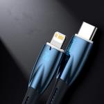 Cablu pentru incarcare si transfer de date Baseus Glimmer, USB/USB-C, 100W, 1m, Albastru 17 - lerato.ro
