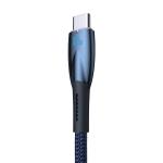Cablu pentru incarcare si transfer de date Baseus Glimmer, USB/USB-C, 100W, 1m, Albastru 9 - lerato.ro