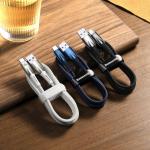 Cablu pentru incarcare si transfer de date Baseus Glimmer, USB/USB-C, 100W, 1m, Albastru 3 - lerato.ro