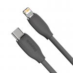Cablu pentru incarcare si transfer de date Baseus Jelly, USB-C/Lightning, 20W, 1.2m, Negru 3 - lerato.ro
