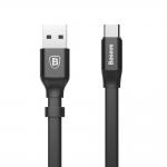 Cablu pentru incarcare si transfer de date Baseus Nimble, USB/USB-C, 2A, 23cm, Negru 2 - lerato.ro