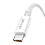 Cablu pentru incarcare si transfer de date Baseus Superior, USB/USB-C, 100W, 2m, Alb 9 - lerato.ro
