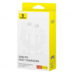 Cablu pentru incarcare si transfer de date Baseus Superior ll, 2x USB-C, 30W, 1m, Alb 5 - lerato.ro