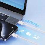 Cablu pentru incarcare si transfer de date Baseus Superior ll, 2x USB-C, 30W, 1m, Alb 6 - lerato.ro