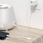 Cablu pentru incarcare si transfer de date Dudao L3E 3 in 1, USB la USB-C/Lightning/Micro-USB, 60W, 1.2m, Negru 3 - lerato.ro