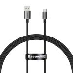 Cablu pentru incarcare si transfer de date Baseus Superior, USB/USB-C, 100W, 2m, Negru 2 - lerato.ro