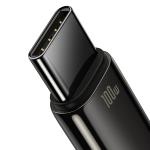 Cablu pentru incarcare si transfer de date Baseus Tungsten Gold, USB/USB-C, 100W, 1m, Negru 13 - lerato.ro