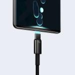 Cablu pentru incarcare si transfer de date Baseus Tungsten Gold, USB/USB-C, 100W, 1m, Negru 20 - lerato.ro