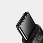 Cablu pentru incarcare si transfer de date Baseus Tungsten Gold, USB/USB-C, 100W, 1m, Negru 9 - lerato.ro