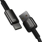Cablu pentru incarcare si transfer de date Baseus Tungsten Gold, USB/USB-C, 100W, 1m, Negru 12 - lerato.ro