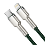 Cablu pentru incarcare si transfer de date Baseus CATLJK-A06, USB-C/Lightning, 20W, 1m, Verde 9 - lerato.ro