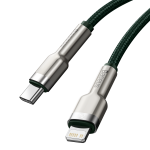 Cablu pentru incarcare si transfer de date Baseus CATLJK-A06, USB-C/Lightning, 20W, 1m, Verde 7 - lerato.ro