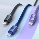 Cablu pentru incarcare si transfer de date Baseus Crystal Shine, USB/Lightning, 2.4A, 2m, Albastru inchis 14 - lerato.ro