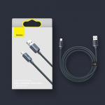 Cablu pentru incarcare si transfer de date Baseus Crystal Shine, USB/Lightning, 2.4A, 2m, Albastru inchis 13 - lerato.ro