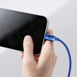 Cablu pentru incarcare si transfer de date Baseus Crystal Shine, USB/Lightning, 2.4A, 2m, Albastru inchis 5 - lerato.ro