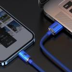 Cablu pentru incarcare si transfer de date Baseus Crystal Shine, USB/Lightning, 2.4A, 2m, Albastru inchis 9 - lerato.ro