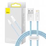 Cablu pentru incarcare si transfer de date Baseus Dynamic, USB/Lightning, 2.4A, 1m, Albastru 7 - lerato.ro