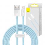Cablu pentru incarcare si transfer de date Baseus Dynamic, USB/Lightning, 2.4A, 2m, Albastru 3 - lerato.ro