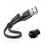 Cablu pentru incarcare si transfer de date Baseus Nimble, USB/Lightning, 2A, 23cm, Negru 13 - lerato.ro