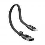 Cablu pentru incarcare si transfer de date Baseus Nimble, USB/Lightning, 2A, 23cm, Negru 9 - lerato.ro