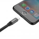 Cablu pentru incarcare si transfer de date Baseus Nimble, USB/Lightning, 2A, 23cm, Negru 7 - lerato.ro