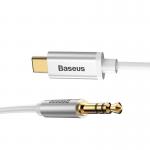 Cablu audio Baseus Yiven M01, tata USB-C la tata mini jack 3.5 mm, 1.2 m, Alb
