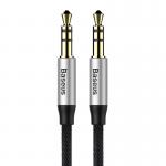 Cablu Audio Baseus Yiven M30 mini jack 3.5 mm AUX, 1.5m, Negru/Argintiu