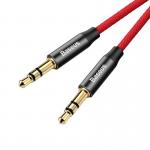 Cablu Audio Baseus Yiven M30 mini jack 3.5 mm AUX, 1.5m, Rosu