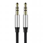 Cablu Audio Baseus Yiven M30 mini jack 3.5 mm AUX, 50cm, Negru/Argintiu