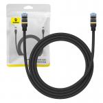 Cablu retea Baseus Braided, Cat. 7, Mufat 2xRJ45, Lungime 1.5 m, 10Gbps, Negru 7 - lerato.ro