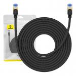 Cablu retea Baseus Braided, Cat. 7, Mufat 2xRJ45, Lungime 10 m, 10Gbps, Negru 8 - lerato.ro