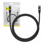 Cablu retea Baseus Braided, Cat. 7, Mufat 2xRJ45, Lungime 1 m, 10Gbps, Negru 6 - lerato.ro