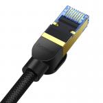 Cablu retea Baseus Braided, Cat. 7, Mufat 2xRJ45, Lungime 1 m, 10Gbps, Negru 5 - lerato.ro