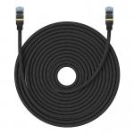 Cablu retea Baseus Braided, Cat. 7, Mufat 2xRJ45, Lungime 25 m, 10Gbps, Negru 2 - lerato.ro