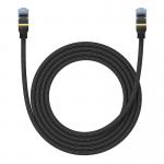 Cablu retea Baseus Braided, Cat. 7, Mufat 2xRJ45, Lungime 2 m, 10Gbps, Negru 2 - lerato.ro