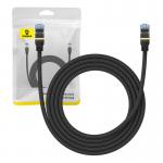 Cablu retea Baseus Braided, Cat. 7, Mufat 2xRJ45, Lungime 2 m, 10Gbps, Negru 8 - lerato.ro