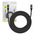 Cablu retea Baseus Braided, Cat. 7, Mufat 2xRJ45, Lungime 3 m, 10Gbps, Negru 6 - lerato.ro