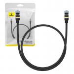 Cablu retea Baseus Braided, Cat. 7, Mufat 2xRJ45, Lungime 50 cm, 10Gbps, Negru 7 - lerato.ro