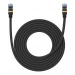 Cablu retea Baseus Braided, Cat. 7, Mufat 2xRJ45, Lungime 5 m, 10Gbps, Negru 2 - lerato.ro